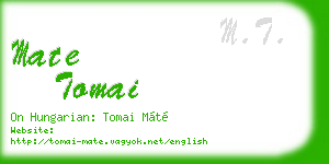 mate tomai business card