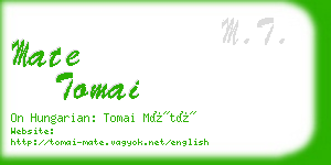 mate tomai business card